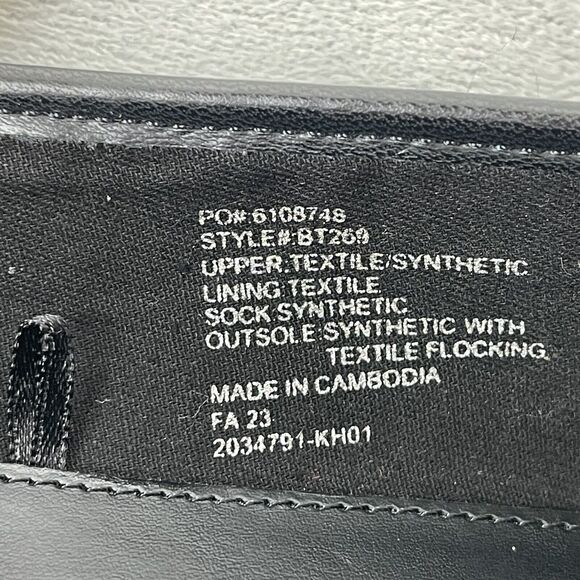 J Crew Women Striped Print Cap Toe Bow Tie Slip-On Textured Flats Black Size 8.5 - Picture 8 of 11